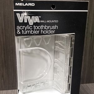 Melard Acrylic/Lucite Toothbrush And Tumbler Holde